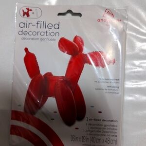 Anagram Red Air-Filled Balloon Dog Decoration
